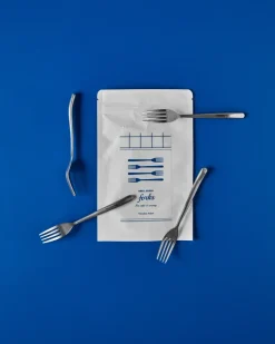 Nicolas Vahé taartvork 4-pack, Antiek zilverkleurige afwerking