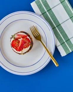 Nicolas Vahé taartvork 4-pack, Antiek gouden finish