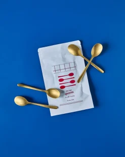 Nicolas Vahé theelepel 4-pack, Antiek gouden afwerking