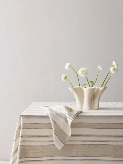 Noah tafelkleed, Beige streep, 145x270 cm