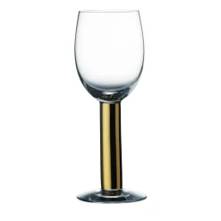 Nobel wijnglas 20 cl, Clear / Gold