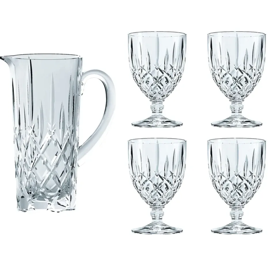 Noblesse set kan en 4 st. glazen, Helder