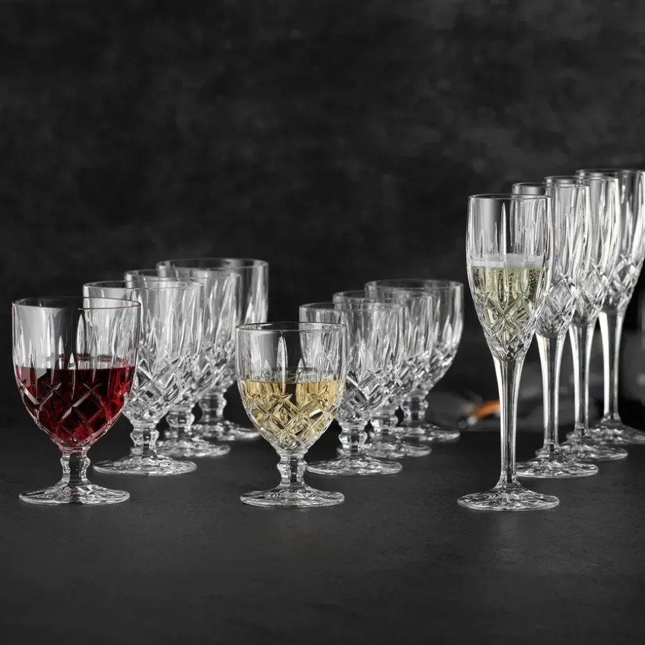 Noblesse set kan en 4 st. glazen, Helder