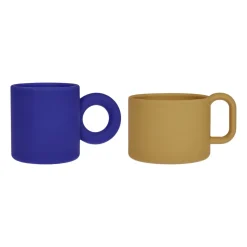 Nomu kinderbekers 2-delig, OpticBlue-LightRubber