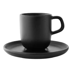 Nordic Kitchen espressokop met schotel, Zwart