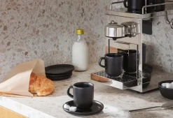 Nordic Kitchen espressokop met schotel, Zwart