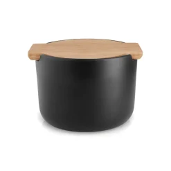 Nordic Kitchen zoutpot met deksel, Zwart