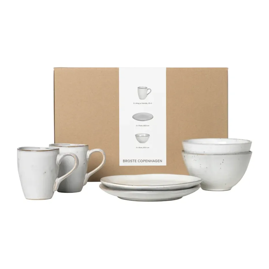 Nordic Sand ontbijtset voor twee, 6-delig