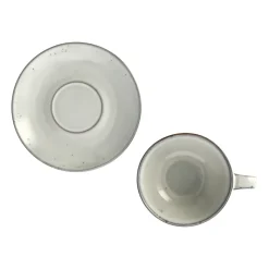 Nordic Sand theekop met schotel, 5,8 cm.