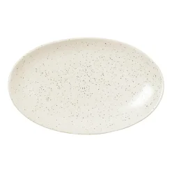 Nordic Vanilla schotel ovaal 22 cm, Cream with grains