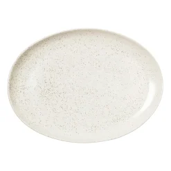 Nordic Vanilla schotel ovaal 35,5 cm, Cream with grains