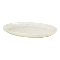 Nordic Vanilla schotel ovaal 35,5 cm, Cream with grains