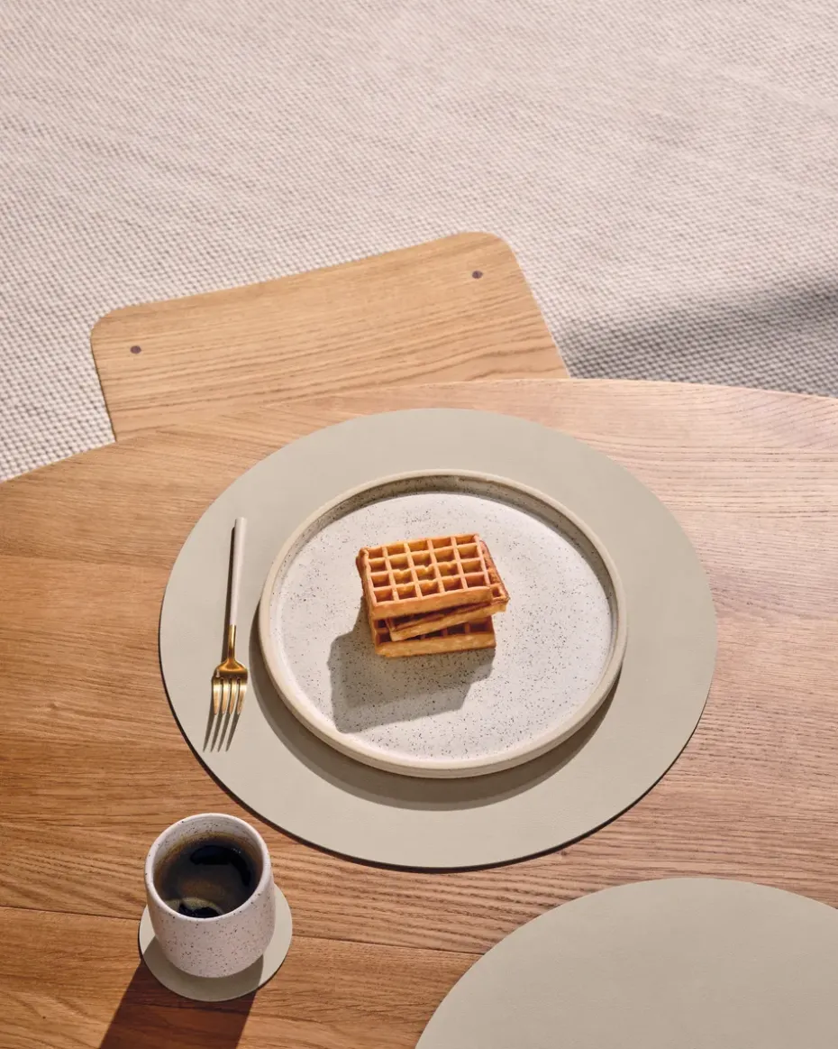 Nupo onderzetter circle keerbaar 1 St., Linen-Flint Grey