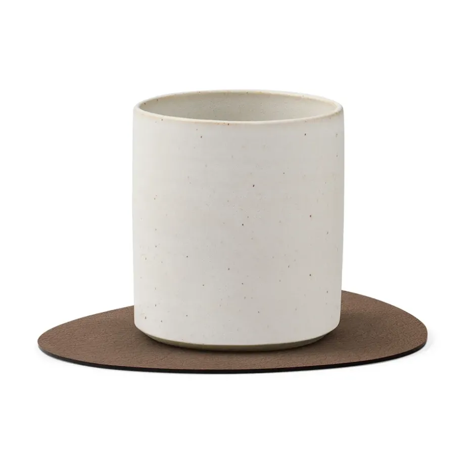 Nupo onderzetter (glazen) keerbaar curve 1 St., Zwart-bruin