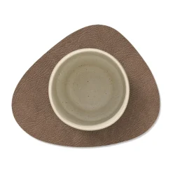 Nupo onderzetter (glazen) keerbaar curve 1 St., Zwart-bruin