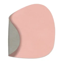 Nupo onderzetter (glazen) keerbaar curve 1 St., roze-lichtgrijs