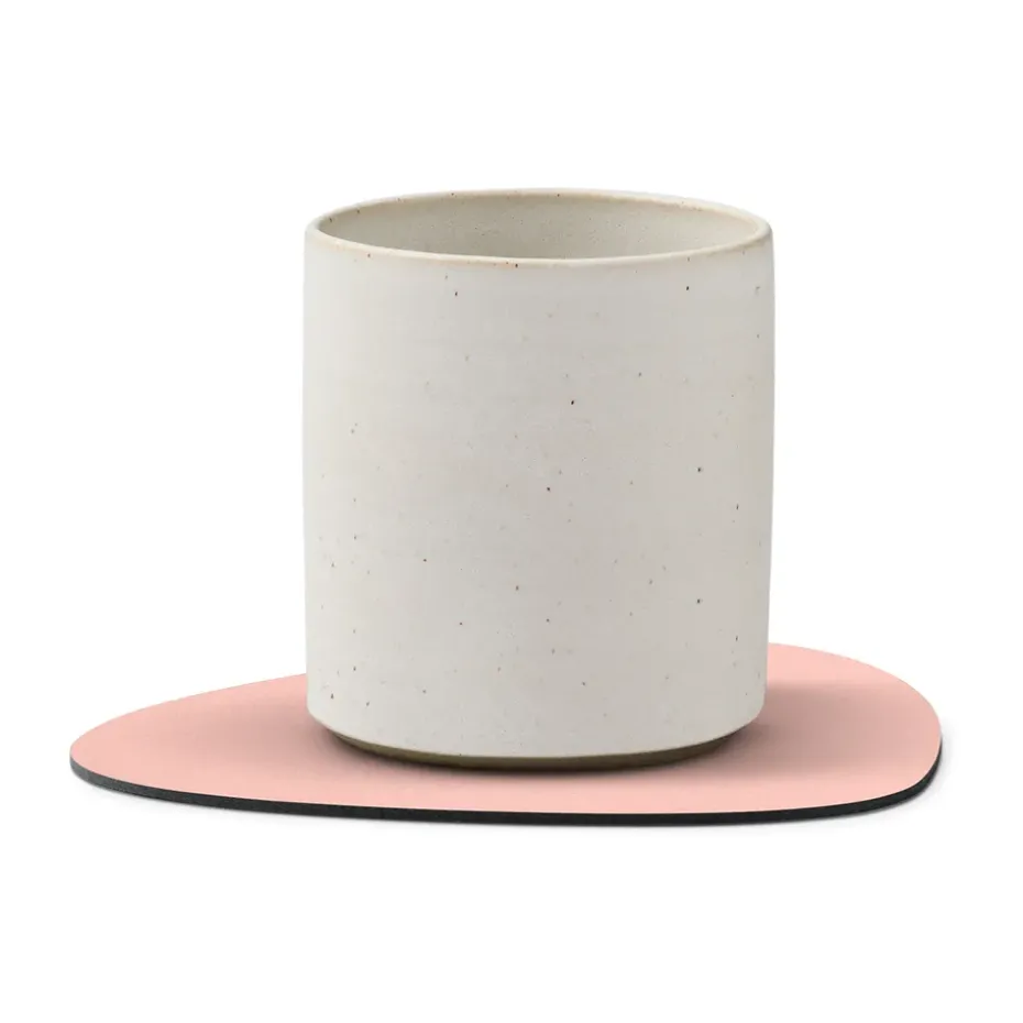 Nupo onderzetter (glazen) keerbaar curve 1 St., roze-lichtgrijs