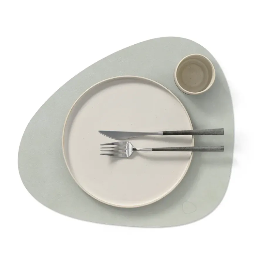 Nupo placemat curve L, metallic (steengrijs)