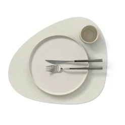 Nupo placemat keerbaar curve L 1 St., Linen-Flint grey