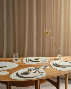 Nupo placemat keerbaar curve L 1 St., Linen-Flint grey
