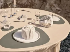 Nupo placemat keerbaar curve L 1 St., Linen-Flint grey