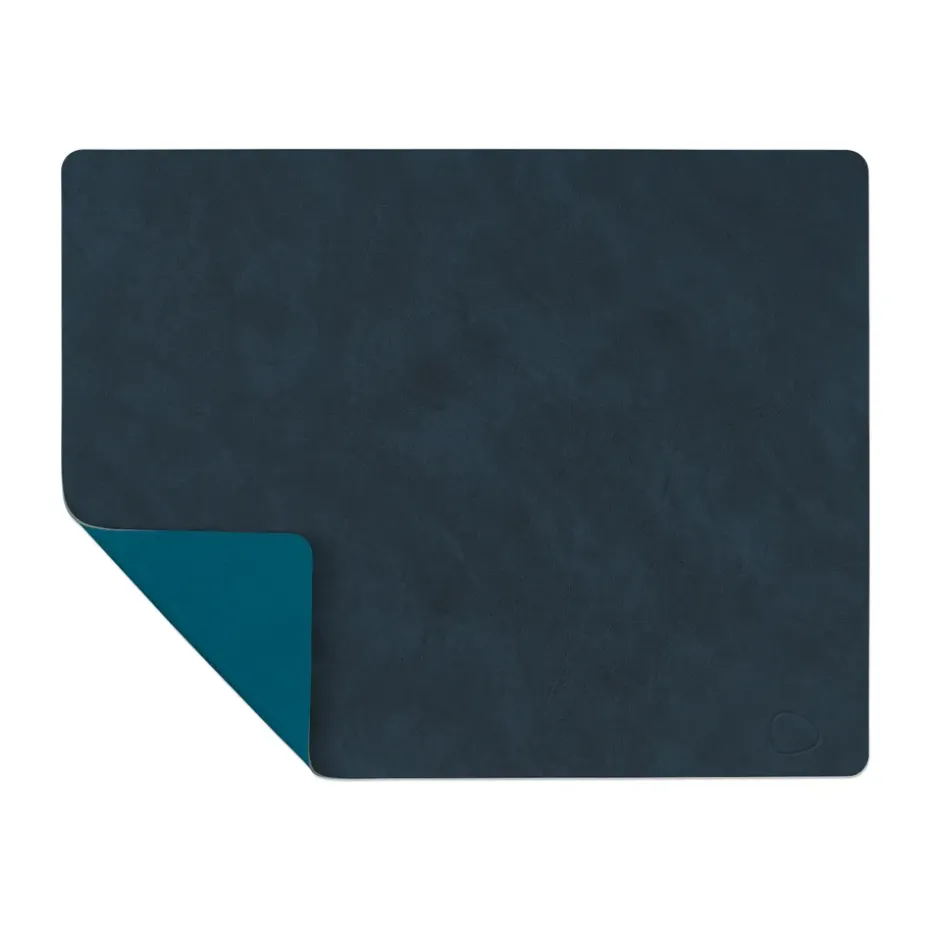 Nupo placemat keerbaar square L 1 St., Midnight blue-petrol