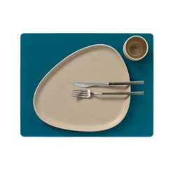 Nupo placemat keerbaar square L 1 St., Midnight blue-petrol