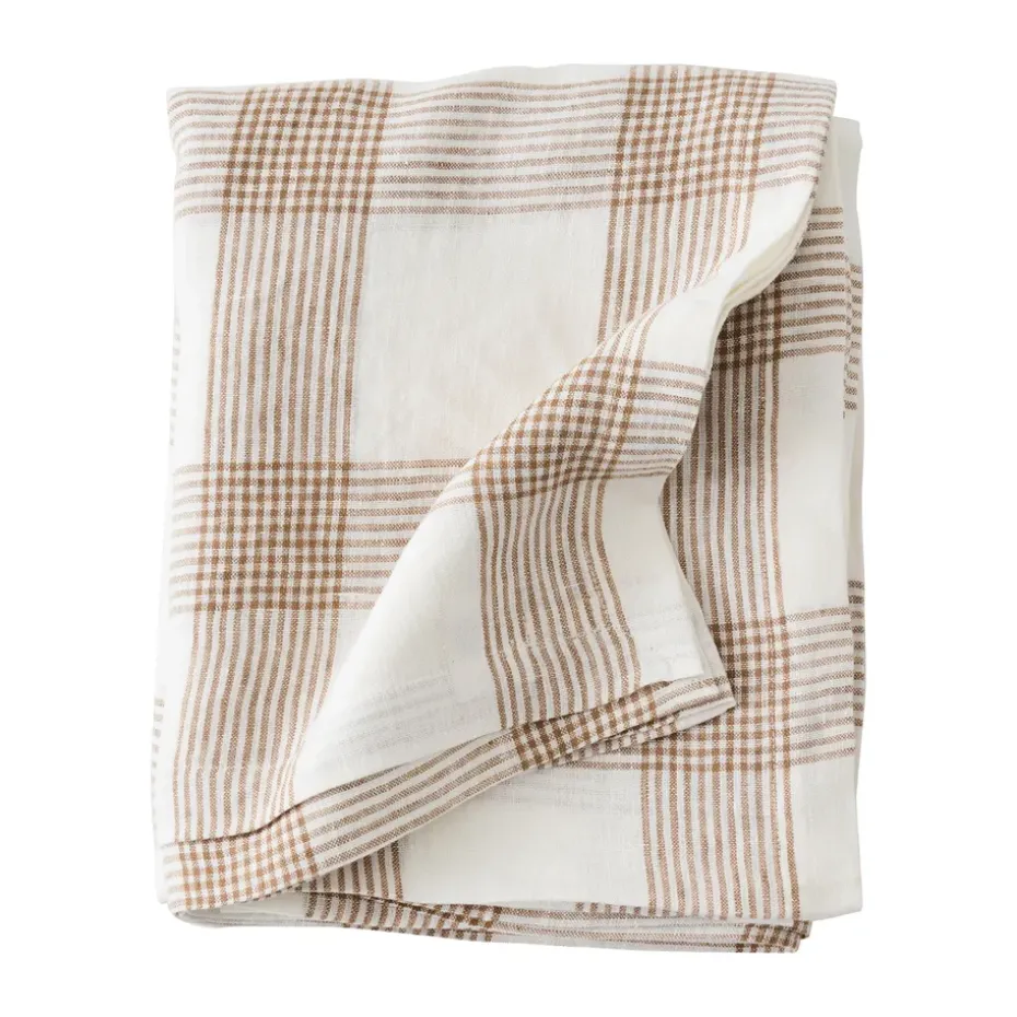 Odette tafelkleed, Brown, 145x145 cm