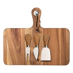 Oline kaasplank acacia 4-delig, 26x29 cm