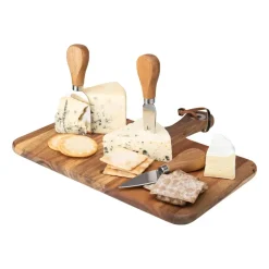 Oline kaasplank acacia 4-delig, 26x29 cm