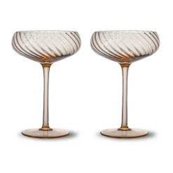 Opacity champagnecoupe 30 cl 2-pack, Perzik