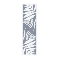 Ormbunkar tafelloper 35x120 cm, Blauw-wit