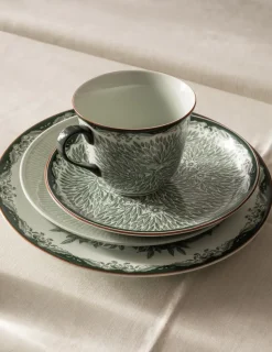 Ostindia Floris beker 40 cl en bord Ø20 cm, Groen