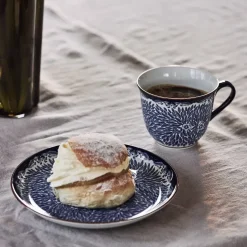 Ostindia Floris beker 40 cl en bord Ø20 cm, Blauwn