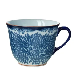 Ostindia Floris beker 40 cl en bord Ø20 cm, Blauwn