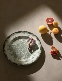 Ostindia Floris bord Ø27 cm, Groen