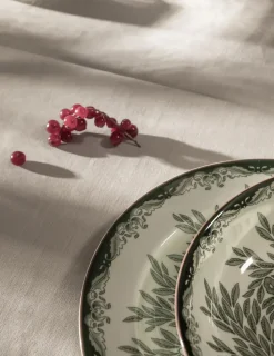 Ostindia Floris diep bord Ø22 cm, Groen