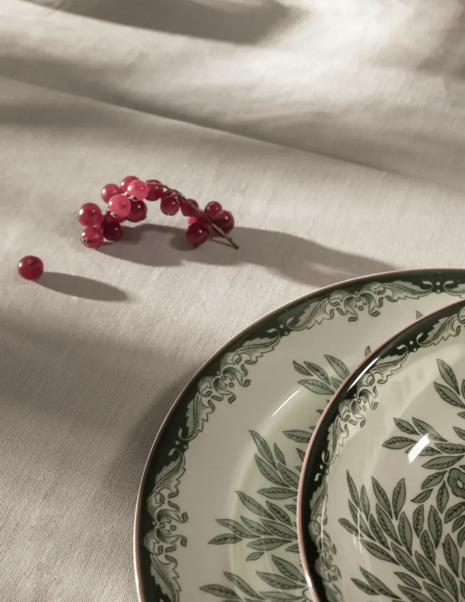 Ostindia Floris diep bord Ø22 cm, Groen