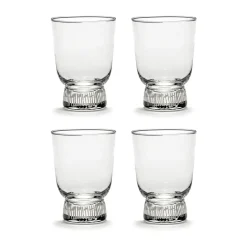 Ottolenghi Feast drinkglazen 33 cl 4-pack, Stripes sandblasted