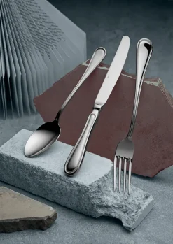 Oxford dinermes 24 cm, Glanzend staal