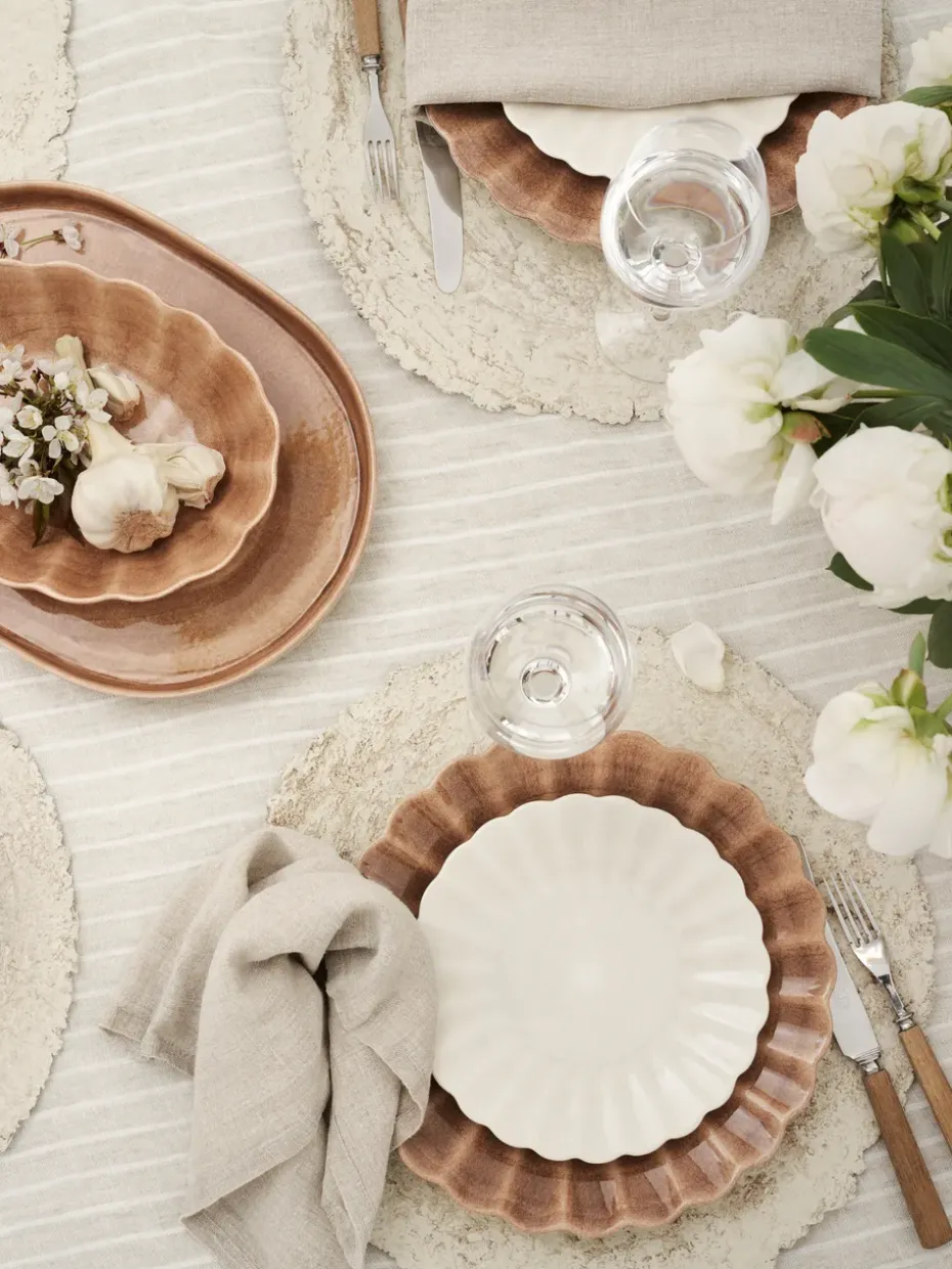 Oyster bord 28 cm, Cinnamon