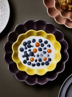 Oyster schaal Ø24 cm, Donkerpaars