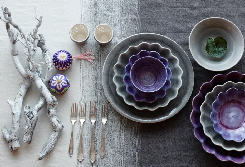 Oyster schaal Ø24 cm, Grijs