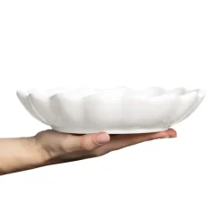 Oyster schaal Ø24 cm, wit