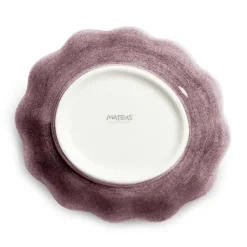 Oyster schaal 16x18 cm, Donkerpaars