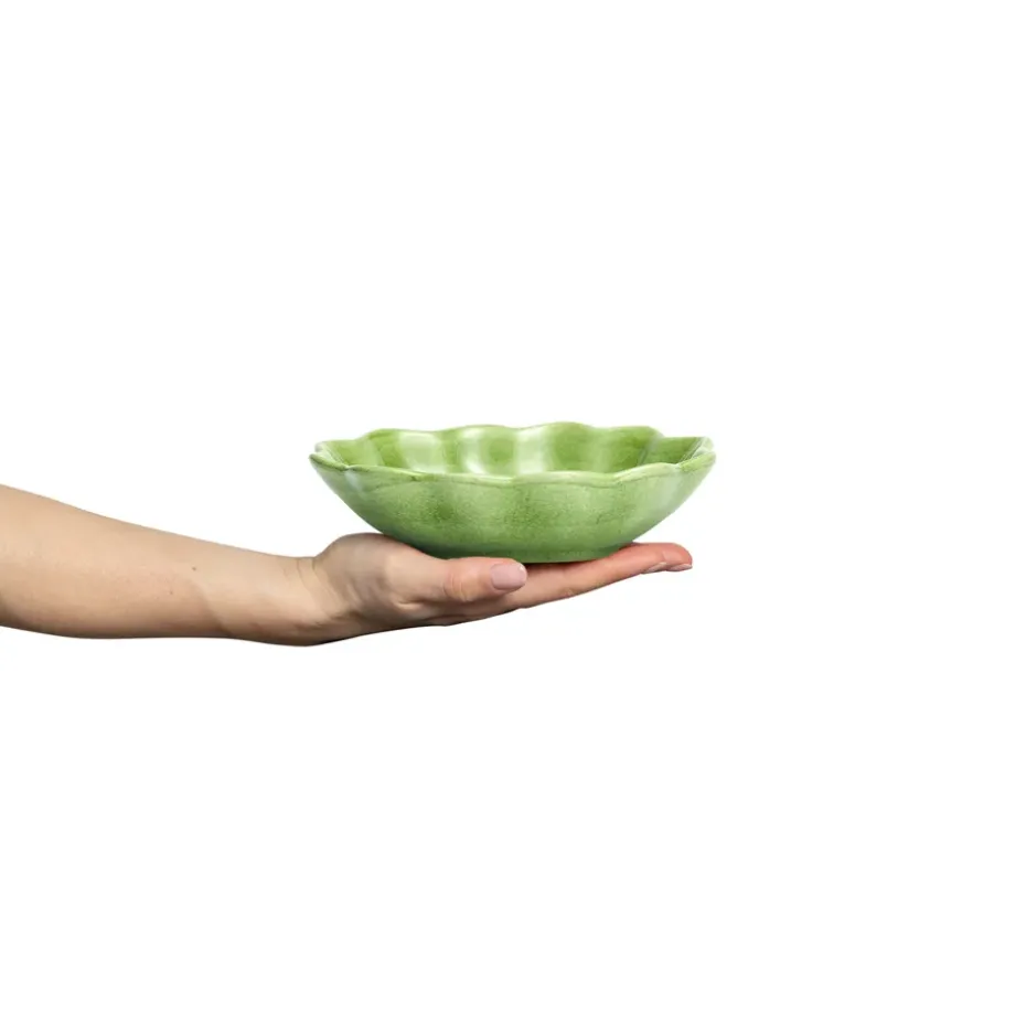 Oyster schaal 16x18 cm, Groen