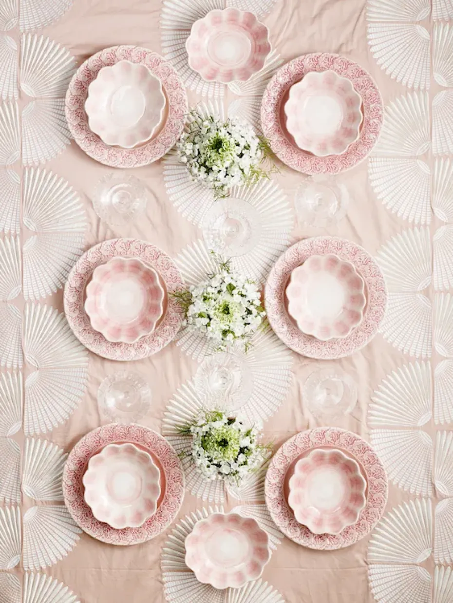 Oyster schaal 16x18 cm, lichtroze