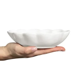 Oyster schaal 16x18 cm, wit