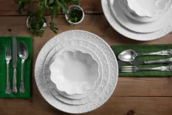 Oyster schaal 16x18 cm, wit