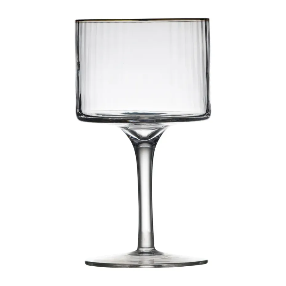 Palermo Gold gin & tonicglas 32 cl 4-pack, Transparant-goud